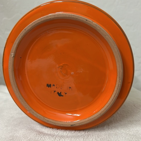 Italy, Made in. Bitossi (?) Burnt Orange with brown interior. MCM, later? - Picture 6 of 11
